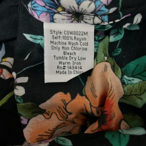 Johnny Was Flower Arch Midi Kimono Tie at waist or just above CoverUp  L - XL - Picture 12 of 13